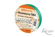 Изображения товара Изолента ПВХ 0,13*15мм Зеленая 20м | SQ0526-0014 | TDM