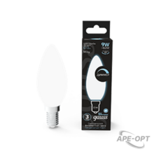 Изображения товара Лампа светодиодная Filament Свеча 9W 610lm 4100К Е14 milky диммируемая LED 1/10/50 | 103201209-D | Gauss