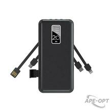 Изображения товара Портативное зарядное устройство Power Bank (аккумуляторная батарея) 20000 mAh, черное | 30-2039 | REXANT