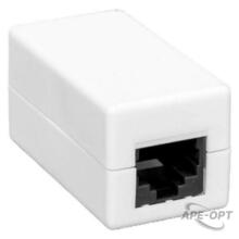 Изображения товара Адаптер проходной TERACOM PRO Cat.6 неэкранированный RJ45-RJ45 белый | TRP-INLC-2RJ45-6UTP-WH | EKF
