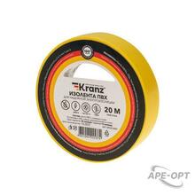 Изображения товара Изолента ПВХ 0.13х15 мм, 20 м, желтая | KR-09-2602 | Kranz
