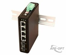 Изображения товара SW-80402-I(port 60W,240W) - Промышленный коммутатор с РОЕ Gigabit Ethernet на 6 портов; 4 x GE (10/100/1000Base-T) с PoE (до 60W) + 2 x GE SFP (1000Base-X)