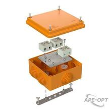Изображения товара Коробка огнестойкая для о/п 40-0300-FR6.0-6 Е15-Е120 100х100х50 IP55 6p, 6.0 мм.кв.| 40-0300-FR6.0-6 | Промрукав