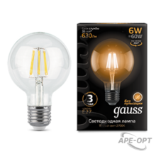 Изображения товара Лампа светодиодная LED 6Вт E27 220В 2700К | 105802106 | Gauss