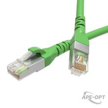 Изображения товара Патч-корд экранированный CAT5E F/UTP 4х2, LSZH, зелёный, 10.0м | RN5EFU4500GN | DKC