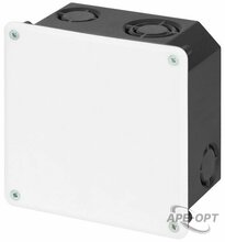 Изображения товара Распаячная коробка ЭРА KRT-107-107-50 скрытой установки черно-белая 107х107х50мм для твердых стен крышка IP20 | Б0071930 | ЭРА