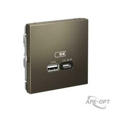 Изображения товара ArtGallery Мокко Розетка USB A + тип-C 45Вт высокоскор.заряд