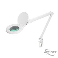 Изображения товара Лупа на струбцине , круглая, 5D, с подсветкой 72 LED, регулятор яркости, белая | 31-0532 | REXANT