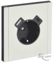 Изображения товара FORTE&PIANO Розетка с заземлением со шторками в/к 16А USB A+C 18Вт FP247M белый | FP-R14-16-U22-018-M-K01 | IEK