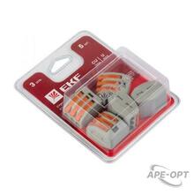 Изображения товара Клемма СМК 222-413 блистер (5шт) | plc-smk-413b | EKF