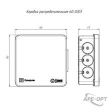 Изображения товара Коробка распределительная 100х100х40 мм IP66 12 вводов серая для прямого монтажа двухкомпонентная безгалоген (HF) UF (90шт/кор) | 60-0303 | Промрукав