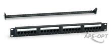 Изображения товара WR-PL-24-C5E-D Патч-панель 19" (1U), 24 порта RJ-45, кат., 5e, Dual IDC, с задним каб