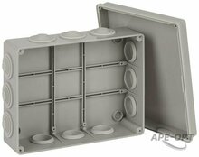 Изображения товара Распаячная коробка ЭРА KORv-240-190-90-12g ОП серая 240х190х90мм на винтах 12 гермовводов IP55 | Б0071915 | ЭРА