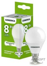 Изображения товара Лампа светодиодная G45 шар 8Вт 230В 4000К E14 | LL-G45-08-230-40-E14-G | GENERICA
