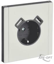 Изображения товара FORTE&PIANO Розетка с заземлением со шторками в/к 16А USB A+A 3,1А FP245M белый | FP-R14-16-U21-D31-M-K01 | IEK