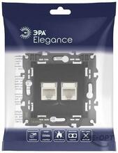 Изображения товара 14-3108-05 Розетка 2хRJ45, IP20, антрацит | Б0034312 | ЭРА