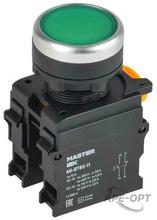 Изображения товара Кнопка d=22мм 1NO+1NC зелёная MASTER | MI-BT60-11-3-22-K06 | IEK