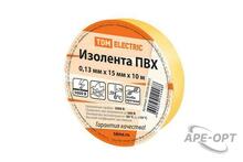 Изображения товара Изолента ПВХ 0,13*15мм Желтая 10м | SQ0526-0022 | TDM