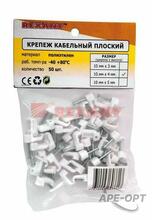 Изображения товара Крепеж кабеля плоский 10 х 4 мм, белый (упак