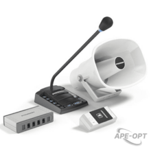 Изображения товара S-645 Комплект 4+1-канального переговорного устройства клиент-кассир для АЗС с системой громкого оповещения