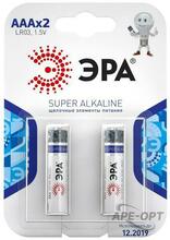 Изображения товара Батарейка щелочная (алкалиновая) LR03-2BL (60/480/19200) (AAA) | C0038453 | ЭРА