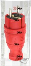Изображения товара V8-RED-IP44 ЭРА Вилка каучуковая з/з прямая 16A IP44 красная | Б0044547 | ЭРА