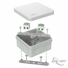 Изображения товара Коробка огнестойкая для о/п двухкомпонентная 60-0210-FR2.5-4 Е15-Е120 RAL7035 80х80х40 серая | 60-0210-7035-FR2.5-4 | Промрукав