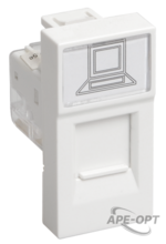 Изображения товара Розетка информационная RJ-45 UTP кат.5e, 1 модуль