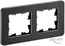 Изображения товара BRITE Рамка 2-ая РУ-2-1-Бр металл черный RE | BR-M22-M-01-K02 | IEK