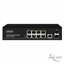 Изображения товара SW-80802/L(150W) - Управляемый L2 PoE коммутатор Gigabit Ethernet на 8 RJ45 PoE + 2 x GE SFP порта