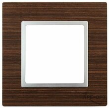 Изображения товара 14-5301-10 ЭРА Рамка на 1 пост, дерево, Эра Elegance, венге+алюм | Б0034569 | ЭРА