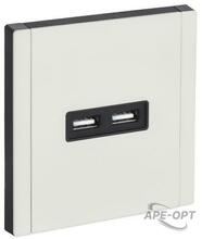 Изображения товара FORTE&PIANO Розетка USB A+A 3,1А FP249M белый | FP-U21-D31-M-K01 | IEK