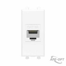 Изображения товара Компьютерная розетка RJ-45 без шторки модульная , кат.6А, "Avanti", "Белое облако", 1 модуль | 4400671 | DKC