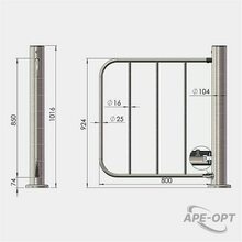 Изображения товара 3V Калитка Model B (без створки) - Турникет-калитка электромеханическая KM-01-1000