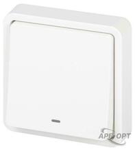 Изображения товара Переключатель ЭРА Эксперт 11-1527-01 с подсветкой IP55, 10АХ-250В, СУ, Белый | Б0063253 | ЭРА