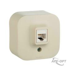 Изображения товара Quteo Слоновая кость Розетка RJ45 кат5е UTP | 782254 | Legrand