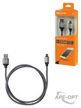 Изображения товара Дата-кабель, ДК 10, USB - micro USB, 1 м, тканевая оплетка, серый, | SQ1810-0310 | TDM