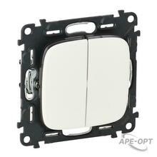 Изображения товара Valena ALLURE DIY Белый Выключатель 2-х клавишный 10А 250В | 752705 | Legrand