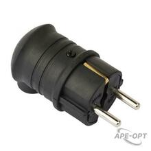 Изображения товара Вилка угловая каучуковая 230В 2P+PE 16A IP44 EKF PRO | RPS-017-16-230-44-r | EKF