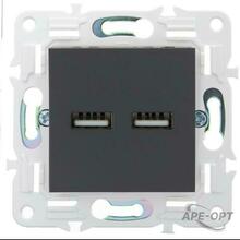 Изображения товара SKANDY Розетка USB A+A 3,1А SK-R15T титан | SK-U21-D31-K48 | IEK