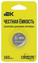 Изображения товара Батарейка дисковая литиевая CR2025 (1шт/блистер) | ABT-CR2025-OP-L01 | IEK
