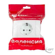 Изображения товара Валенсия розетка 1-местная с/з 16А белая с защ