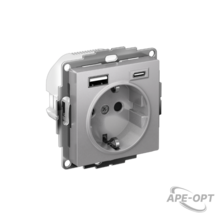 Изображения товара AtlasDesign Алюминий Розетка 16А с USB A+C | ATN000332 | SE