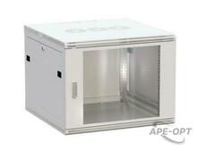 Изображения товара Шкаф настенный 19" TERACOM PRO 6U 600х450 мм дверь стеклянная с замком-ручкой серый|TRP-WLL-0664-40G|EKF