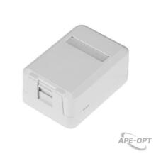 Изображения товара Корпус настенной розетки под 1 модуль Keystone Jack белый | 03-0221 | REXANT