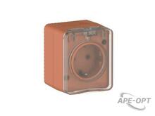 Изображения товара AtlasDesign Profi54 Терракотовый О/У Розетка с заземлением со шторками 16А 250В | ATN547045 | SE