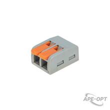 Изображения товара Универсальная клемма СМК 222-612/221-612, 2-проводная серая 0,5-4/6 мм² (блистер 5 шт/уп) | 07-5270-5 | REXANT