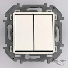Изображения товара Inspiria Белый Переключатель двухклавишный 10AX | 673655| Legrand