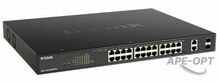 Изображения товара DGS-1100-26MPPV2/A3A Настраиваемый L2 коммутатор с 24 портами 10/100/1000Base-T и 2 комбо-портами 1000Base-T/SFP (порты 1-24 PoE 802.3af/at, порты 21-24 PoE 802.3bt, PoE-бюджет 525 Вт)