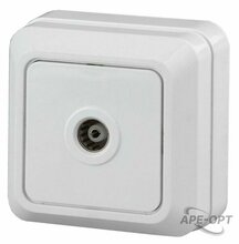 Изображения товара 2Э-301-01 Intro Розетка TV одиночная, ОУ, Quadro, б.м.п., белый | Б0038872 | Intro